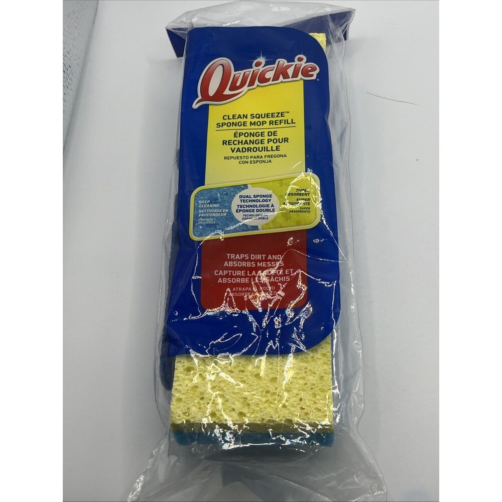 Quickie Automatic Sponge Mop Refill Type S (3" X 9") - Blue (0442)